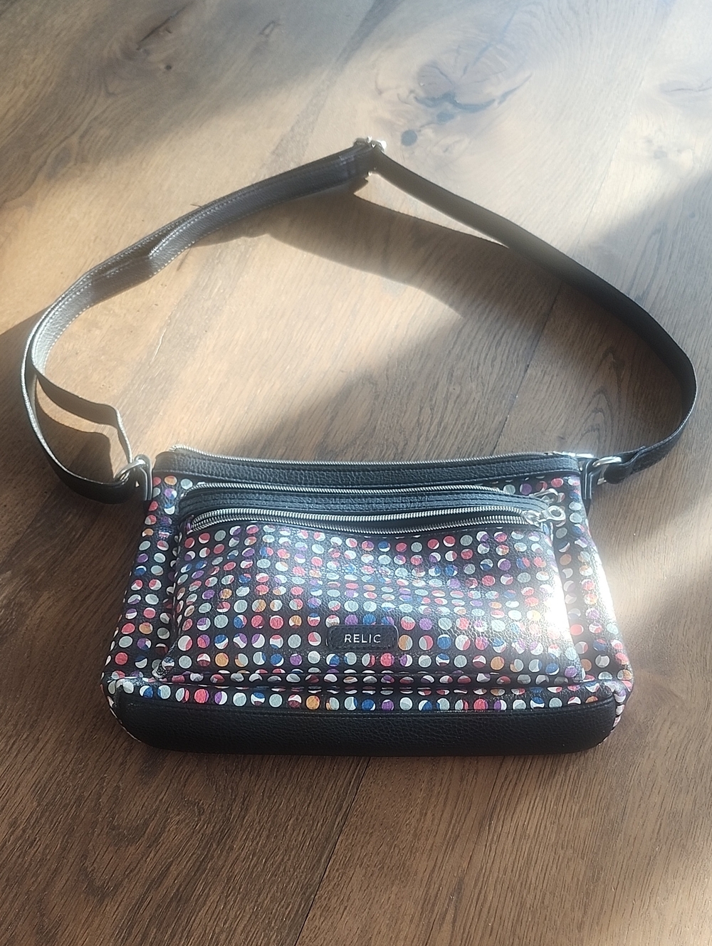 Relic Multicolor Polka Dot Crossbody Bag - Black Strap